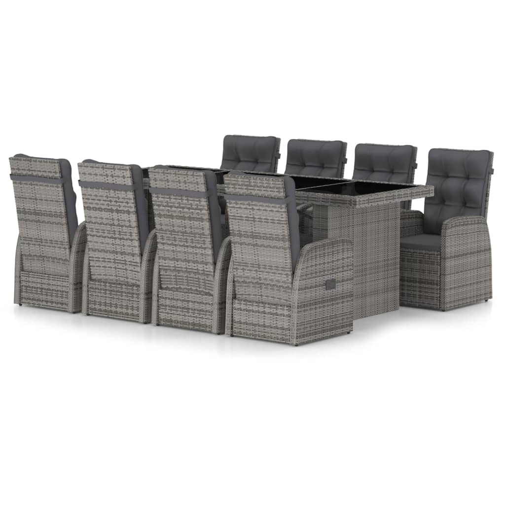 vidaXL Patio Dining Set Outdoor Dining Set Table and Chair Set Poly Rattan-1