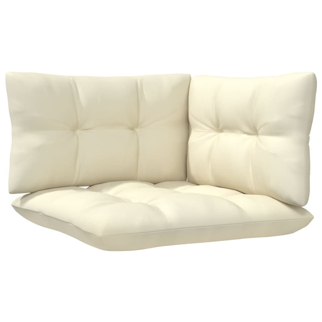 vidaXL Solid Pinewood Patio Lounge Set 9 Piece with Cushions Multi Colors-4