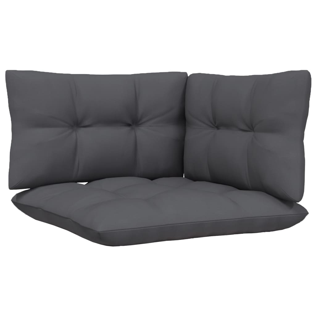 vidaXL Solid Pinewood Patio Lounge Set 9 Piece with Cushions Multi Colors-3