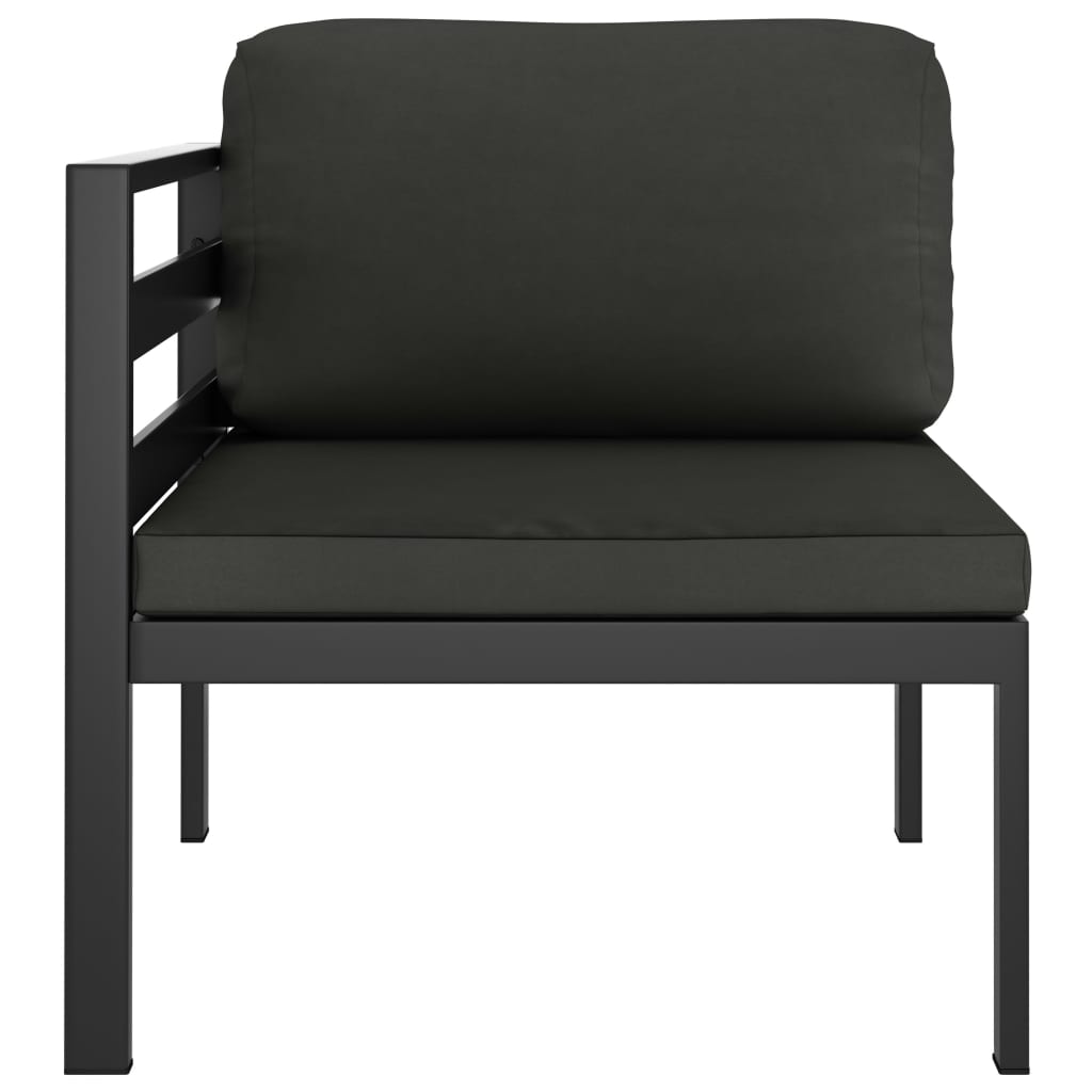vidaXL 8 Piece Patio Lounge Set with Cushions Aluminum Anthracite-4