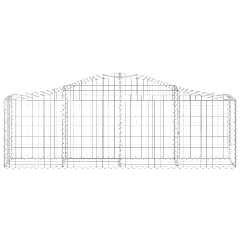 vidaXL Gabion Basket Arched Gabion Basket Planter for Flower Galvanized Iron-3