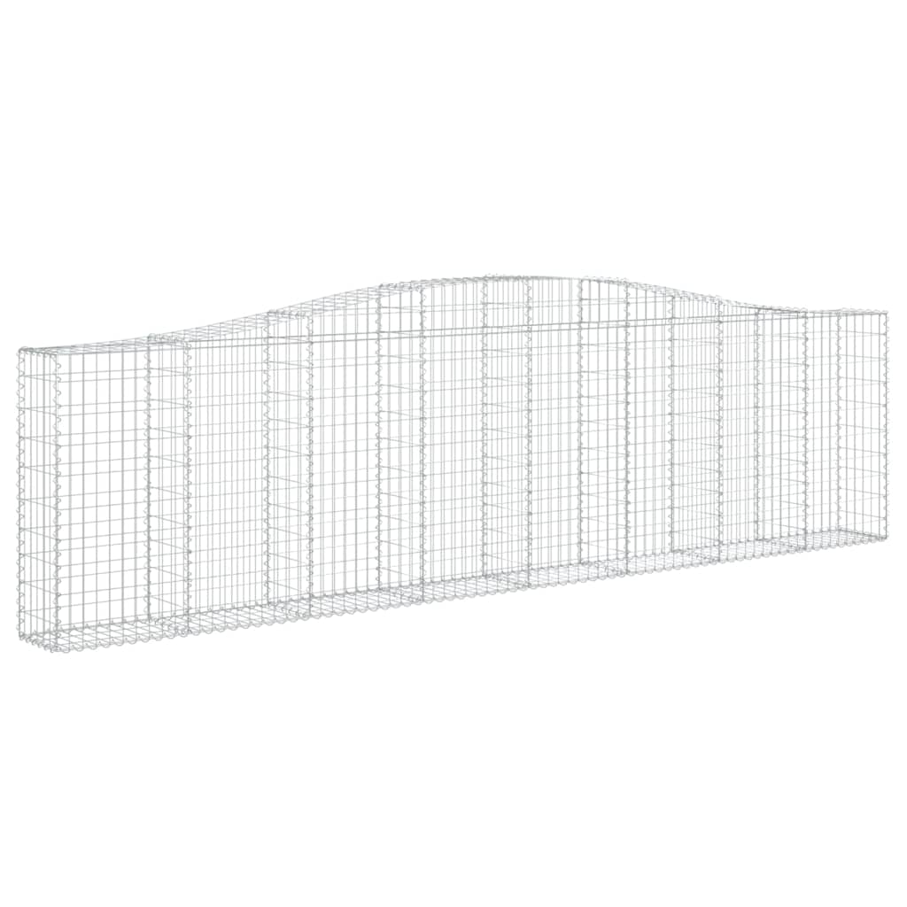vidaXL Gabion Basket Arched Gabion Basket Planter for Flower Galvanized Iron-0