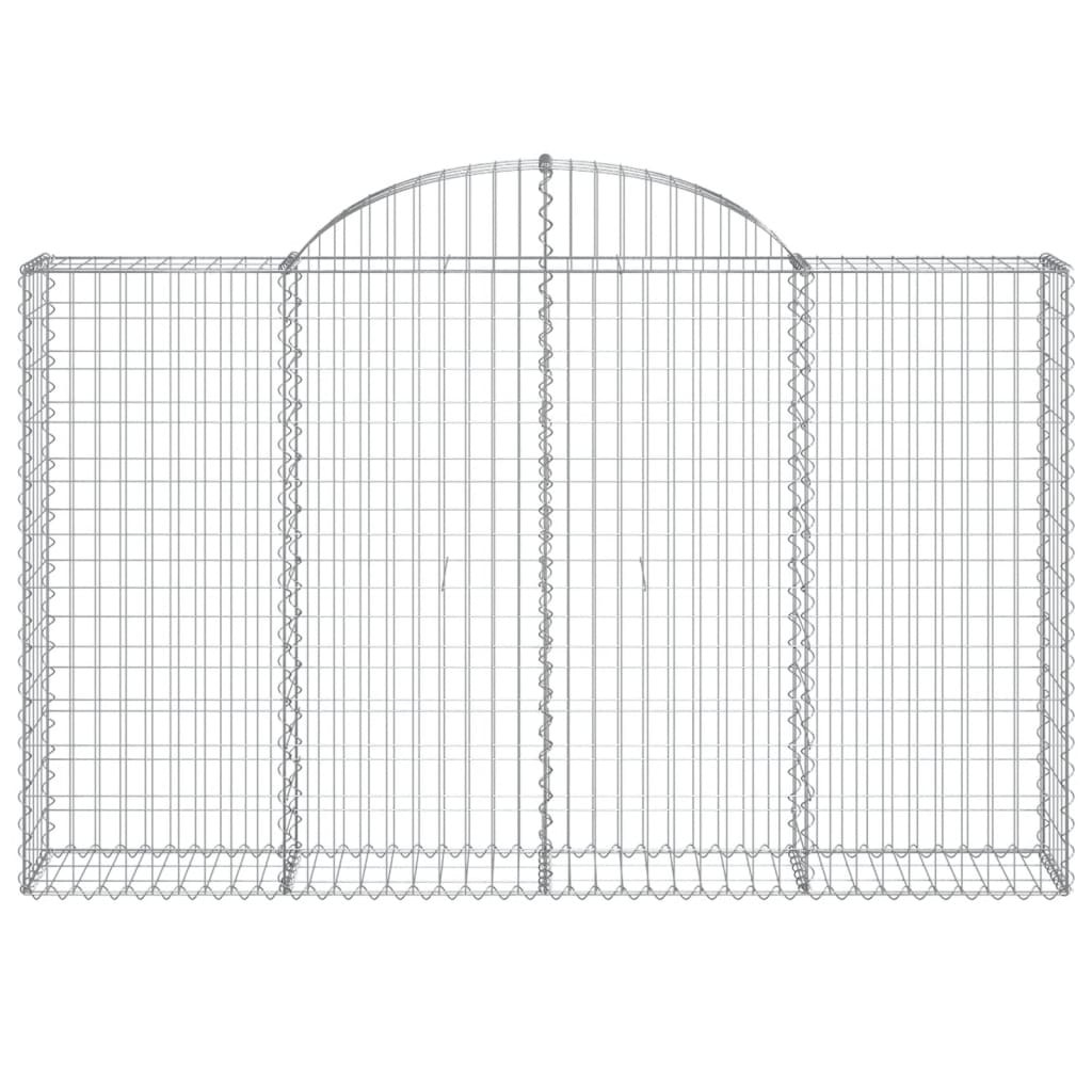 vidaXL Arched Gabion Baskets 6 pcs 78.7"x11.8"x47.2"/55.1" Galvanized Iron-4