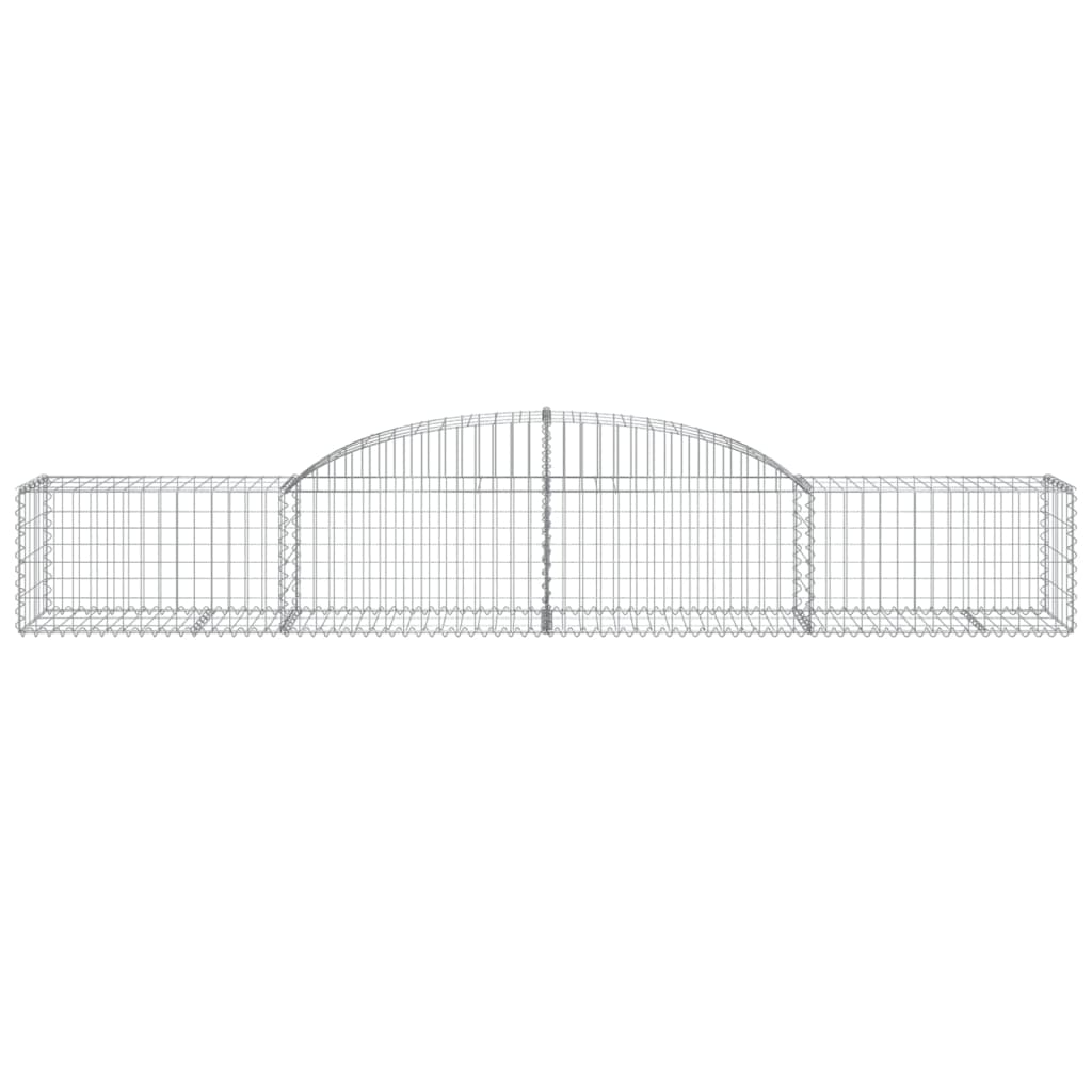 vidaXL Arched Gabion Baskets 9 pcs 118.1"x19.7"x15.7"/23.6" Galvanized Iron-4