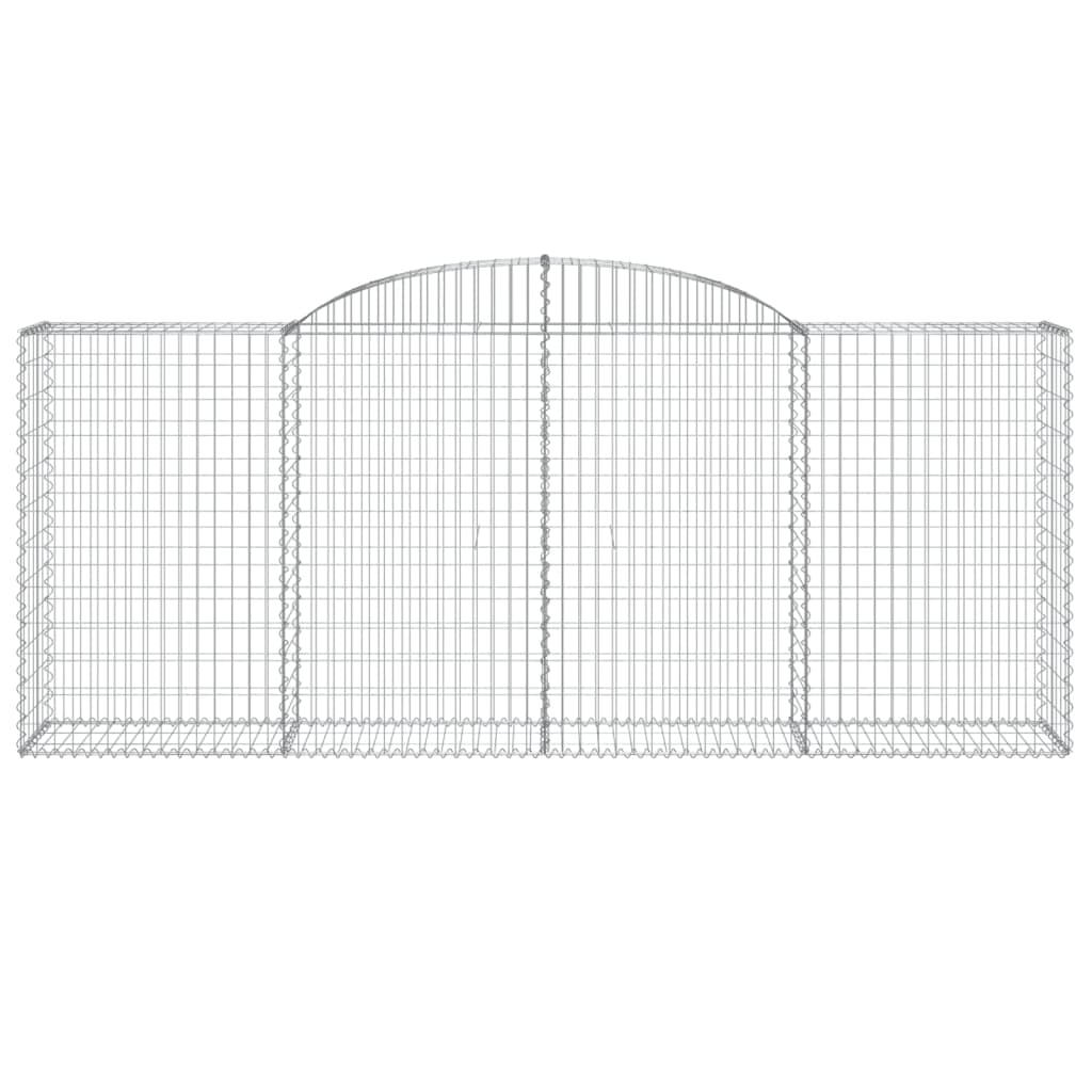 vidaXL Arched Gabion Baskets 6 pcs 118.1"x19.7"x47.2"/55.1" Galvanized Iron-4