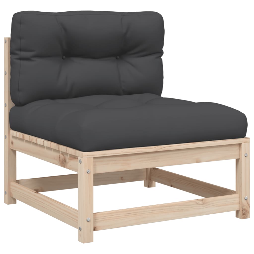 vidaXL 10 Piece Patio Sofa Set with Cushions Solid Wood Pine-3