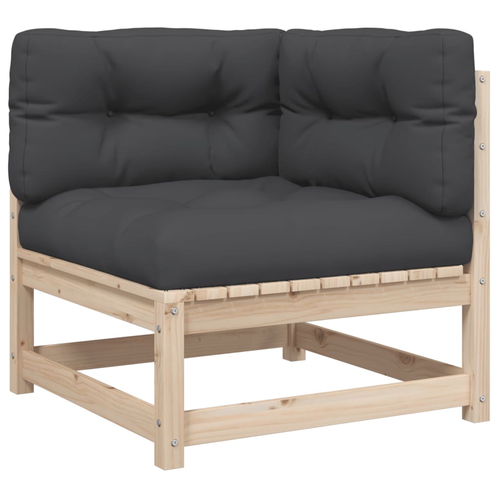 vidaXL 10 Piece Patio Sofa Set with Cushions Solid Wood Pine-4