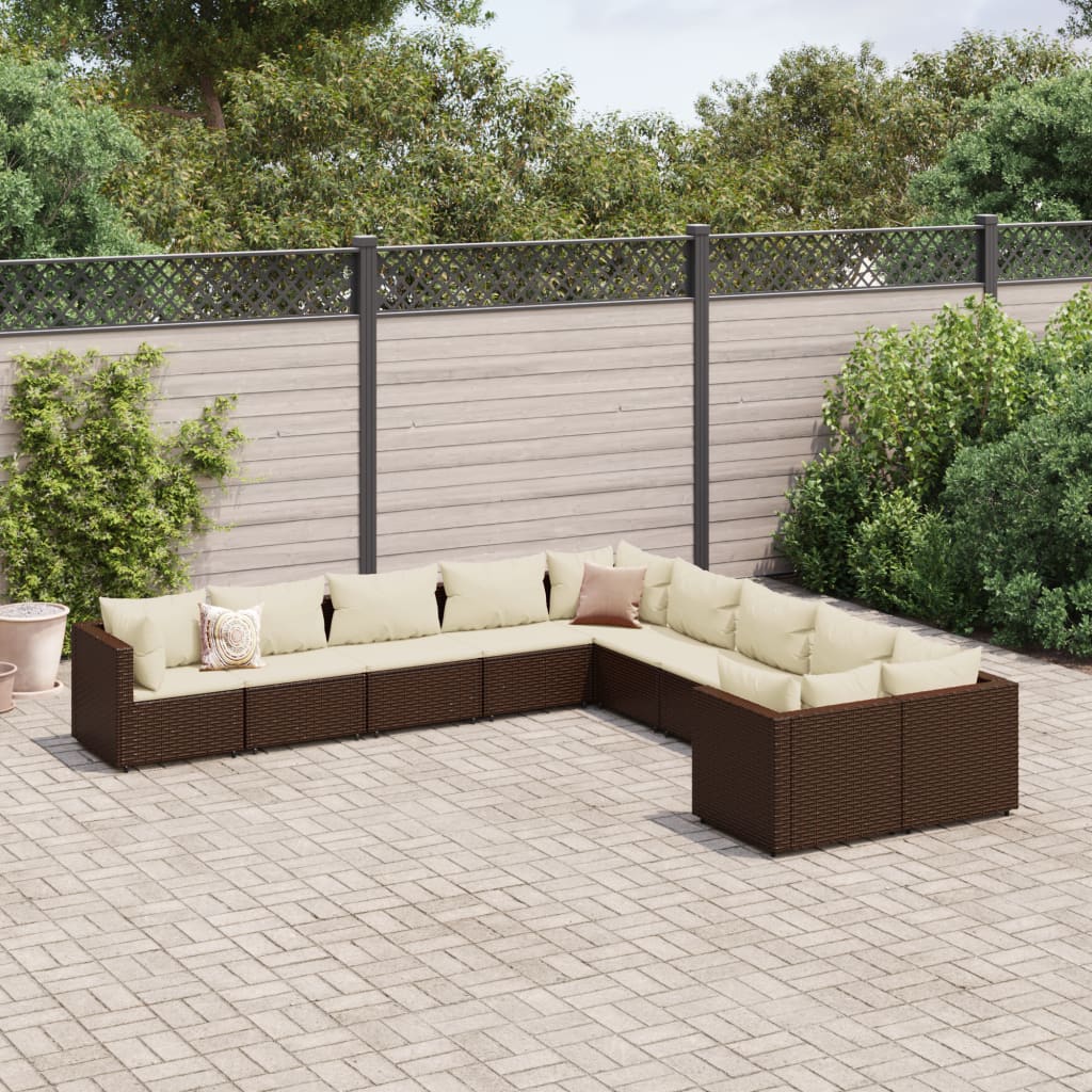 A view of the outdoor sofa set, highlighting its comfortable cushions and sturdy steel frame.
