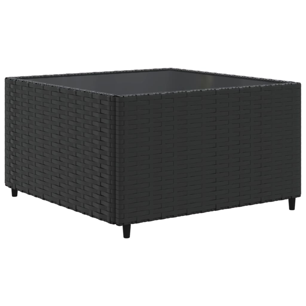 vidaXL 11 Piece Patio Sofa Set with Cushions Black Poly Rattan-2