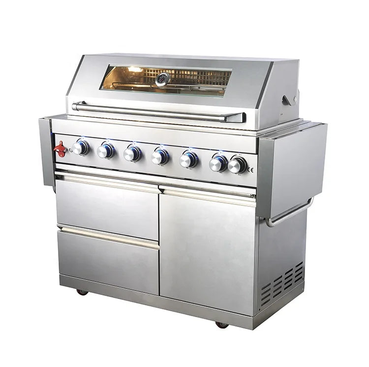 Window Grill Design Portable Garden Kitchen Electric Motor 6 burner Barbecue Bgas Bbq Grill