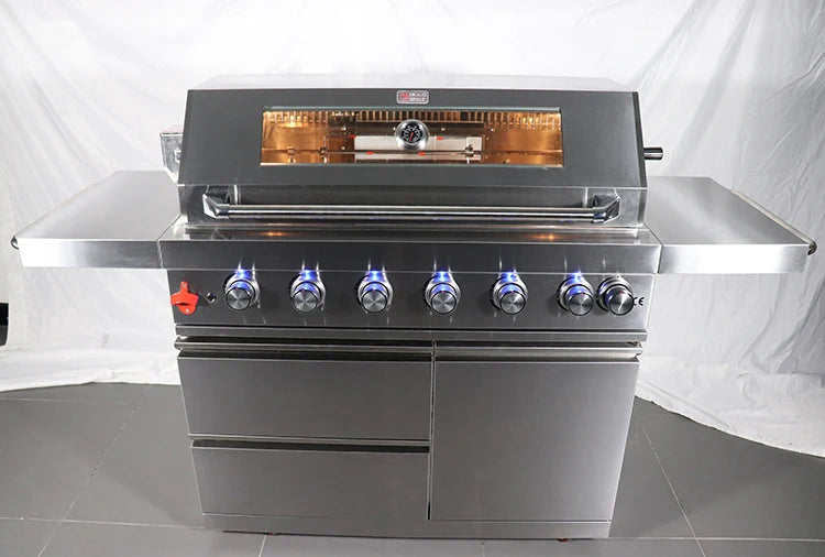 Window Grill Design Portable Garden Kitchen Electric Motor 6 burner Barbecue Bgas Bbq Grill