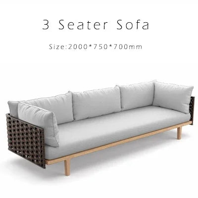 Modern Luxury Leisure Outdoor Garden Furniture Rattan 5-Seater Sofa Set