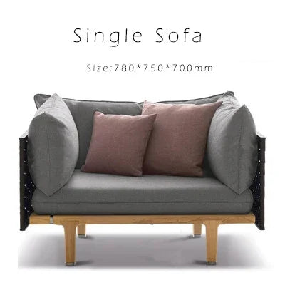 Modern Luxury Leisure Outdoor Garden Furniture Rattan 5-Seater Sofa Set