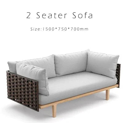 Modern Luxury Leisure Outdoor Garden Furniture Rattan 5-Seater Sofa Set