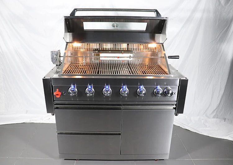 Window Grill Design Portable Garden Kitchen Electric Motor 6 burner Barbecue Bgas Bbq Grill