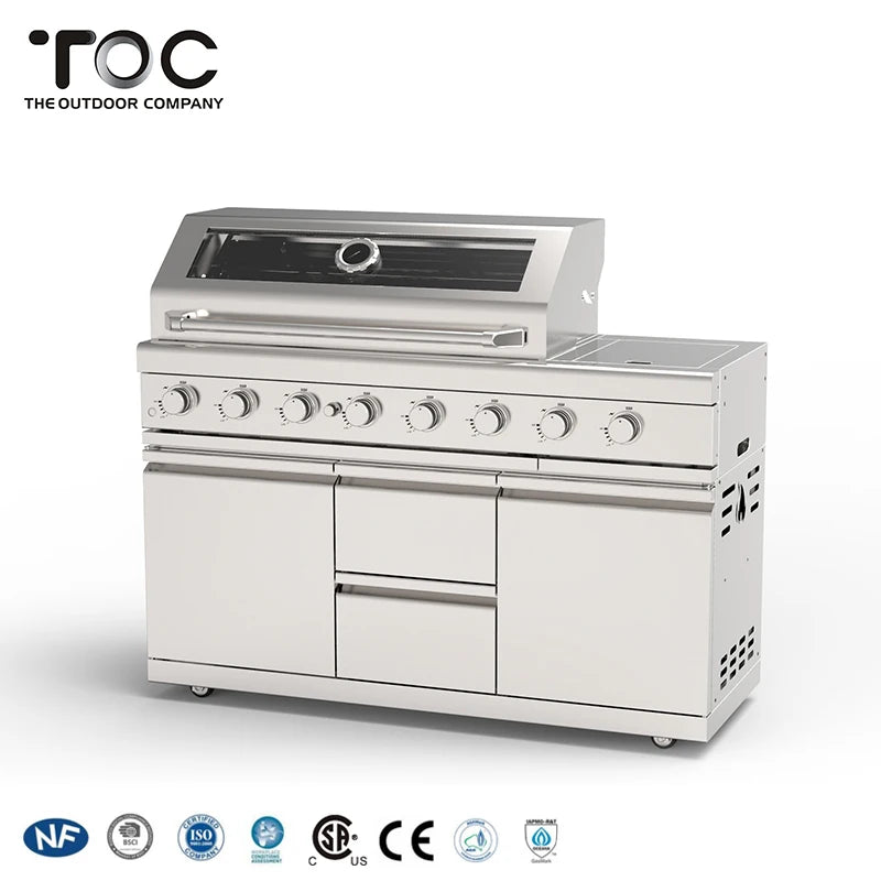 Outdoor Backyard Camping Family Party Trolley Barbecue Grill Non-Smoking Barbecue Grill
