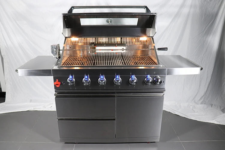 Window Grill Design Portable Garden Kitchen Electric Motor 6 burner Barbecue Bgas Bbq Grill