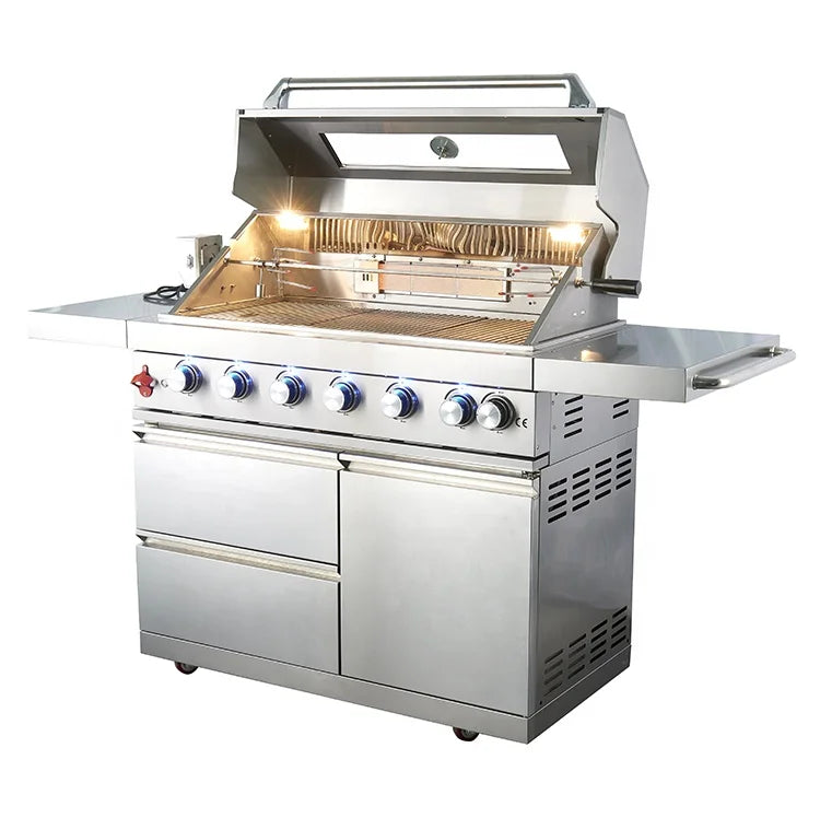 Window Grill Design Portable Garden Kitchen Electric Motor 6 burner Barbecue Bgas Bbq Grill