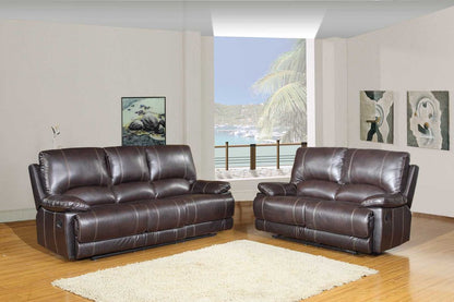 Two Piece Indoor Brown Faux Leather Five Person Seating Set-3