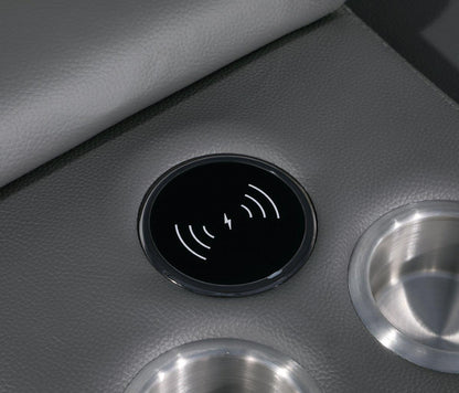 Gray Italian Leather Modular L Shaped Seven Piece Corner Sectional With Console-7