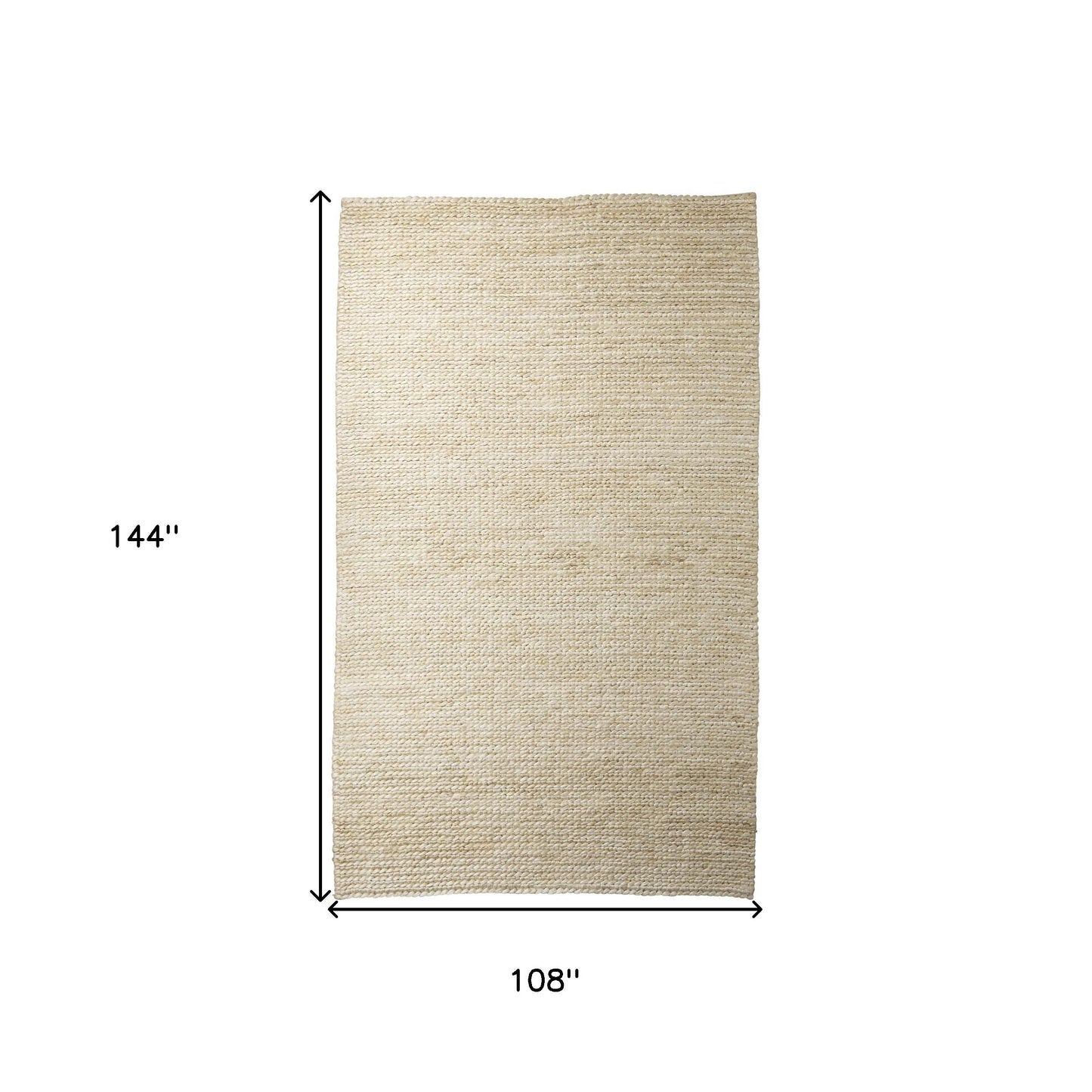 9' X 12' Natural Jute Hand Woven Area Rug-4