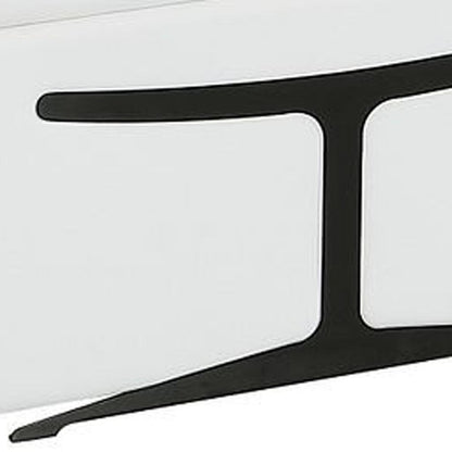 White Italian Leather Power Reclining U Shaped Eight Piece Corner Sectional With Console-5