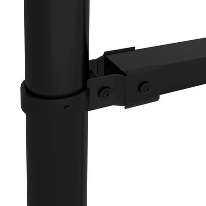 vidaXL Garden Fence Patio Privacy Screen Fence Wall with Spear Top Steel Black-4