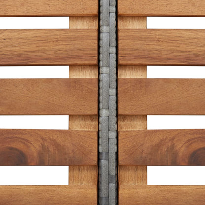 vidaXL Square Spa Surround Poly Rattan Hot Tub Garden Sun Enclosure Black/Gray-2