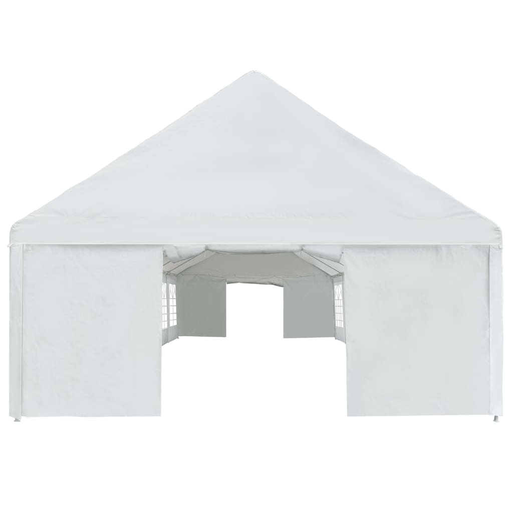 vidaXL Party Tent Outdoor Canopy Tent Patio Gazebo Marquee Beach Shelter White-3
