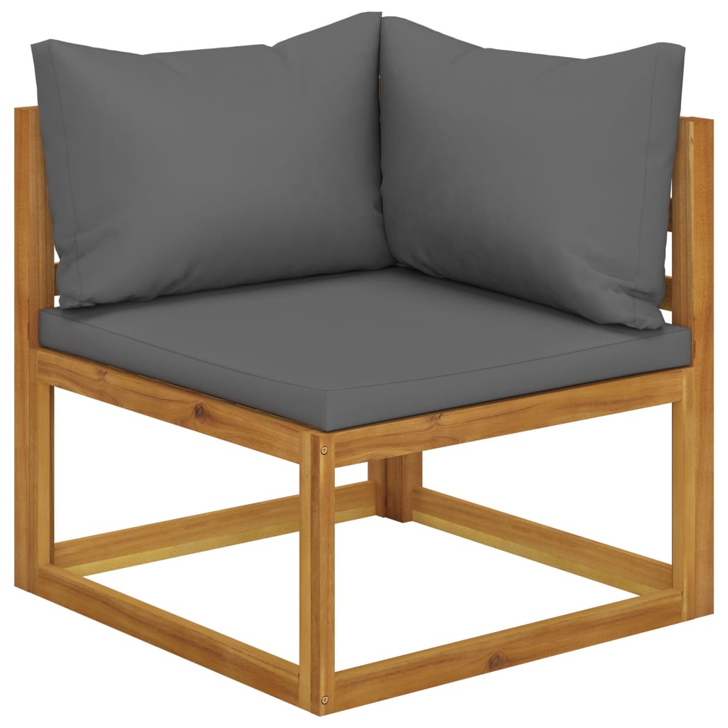 vidaXL 12 Piece Patio Lounge Set with Cushion Solid Acacia Wood-4