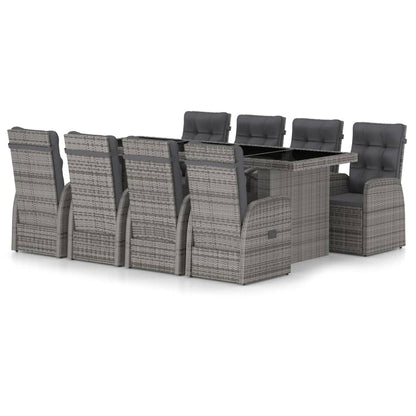 vidaXL Patio Dining Set Outdoor Dining Set Table and Chair Set Poly Rattan-1