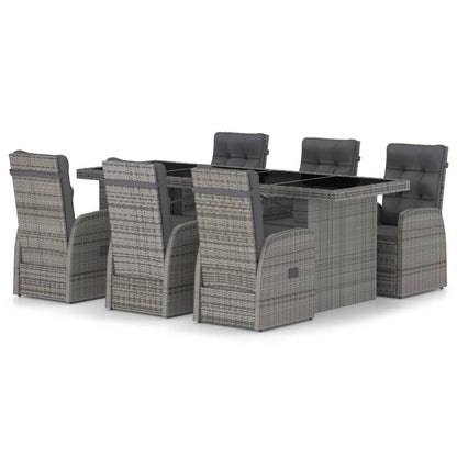 vidaXL Patio Dining Set Outdoor Dining Set Table and Chair Set Poly Rattan-0