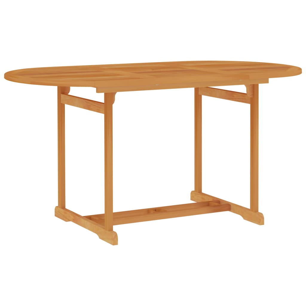 vidaXL 7 Piece Patio Dining Set with Gray Cushions Solid Teak Wood-0