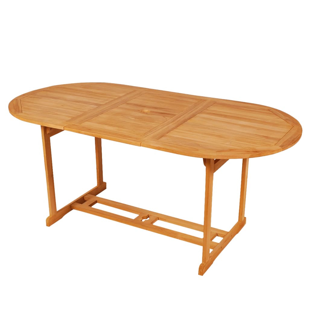 vidaXL 7 Piece Patio Dining Set with Cushions Solid Teak Wood-1