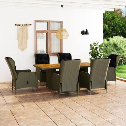 vidaXL Patio Dining Set Dining Table and Chairs Furniture Set Poly Rattan-14