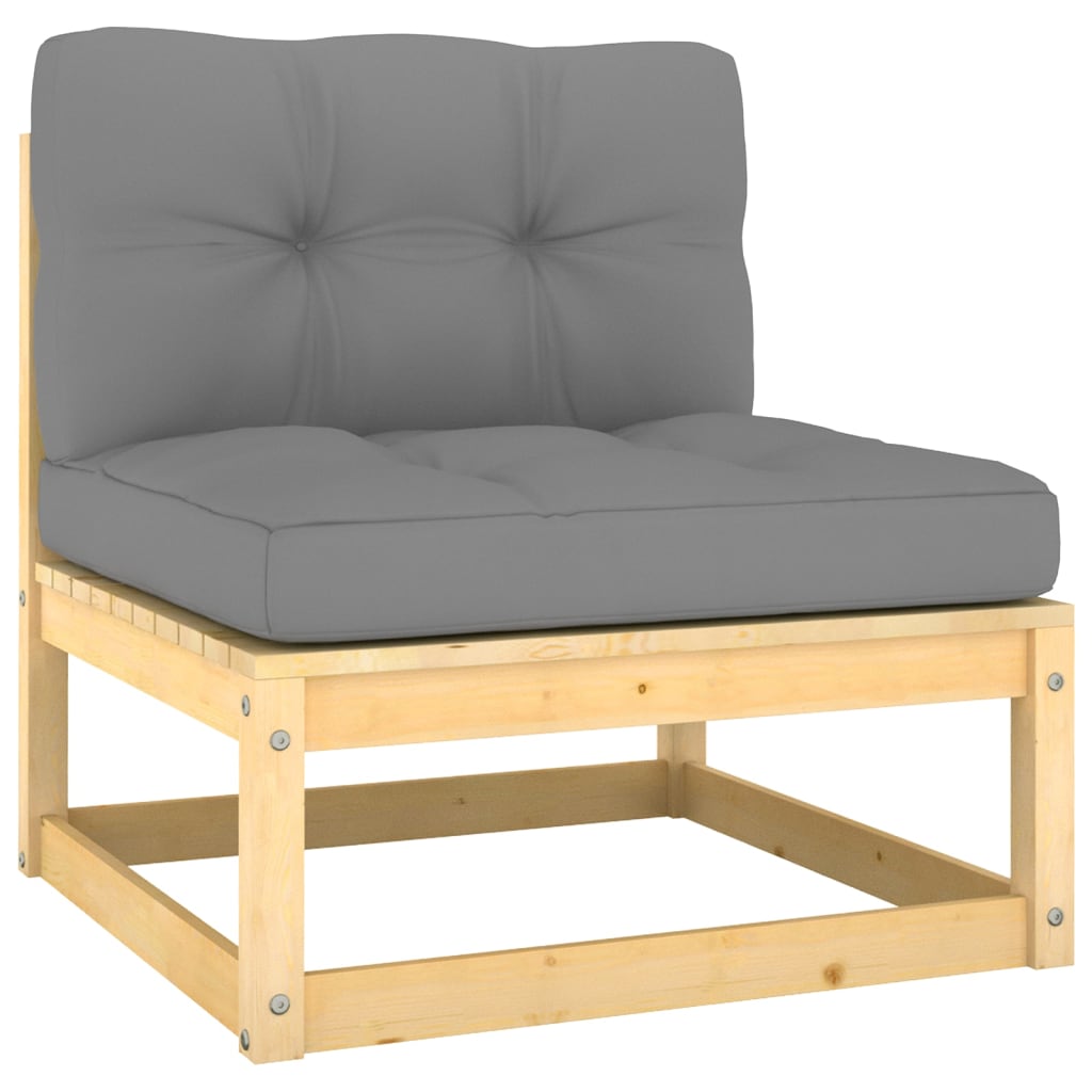vidaXL 12 Piece Patio Lounge Set with Cushions Solid Wood Pine-4