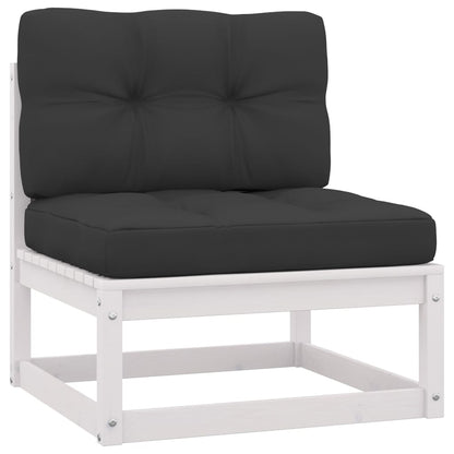 vidaXL 12 Piece Patio Lounge Set with Cushions White Solid Pinewood-3