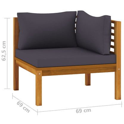 vidaXL 7 Piece Patio Lounge Set with Cushion Solid Acacia Wood-1