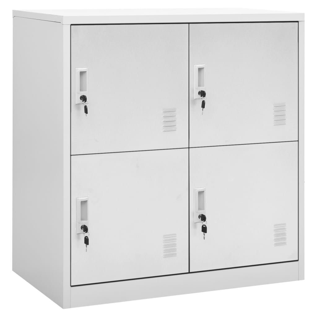 vidaXL Locker Cabinets 5 pcs Light Gray 35.4"x17.7"x36.4" Steel-1