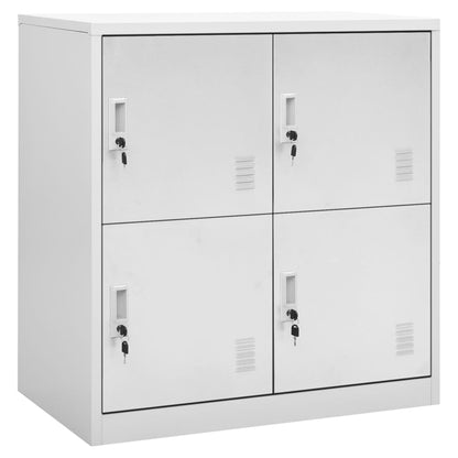 vidaXL Locker Cabinets 5 pcs Light Gray 35.4"x17.7"x36.4" Steel-1