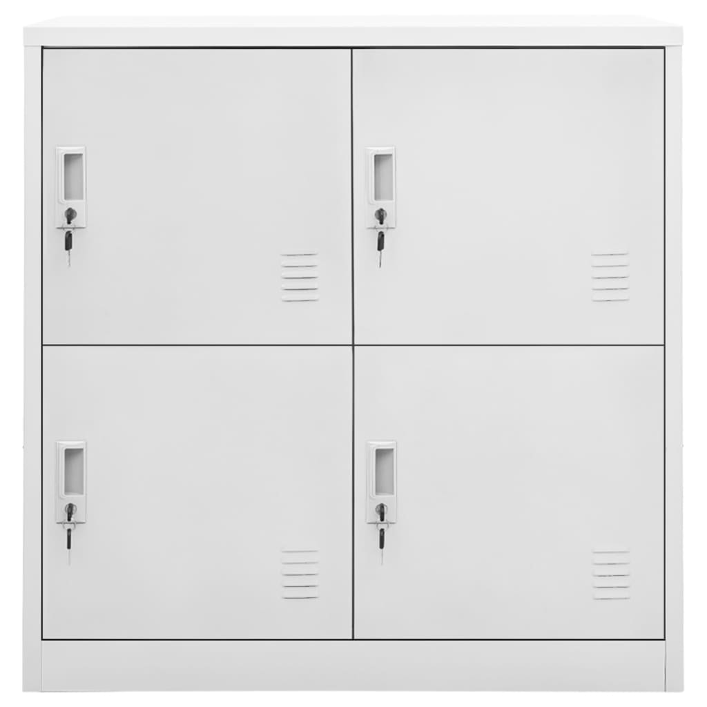 vidaXL Locker Cabinets 5 pcs Light Gray 35.4"x17.7"x36.4" Steel-2