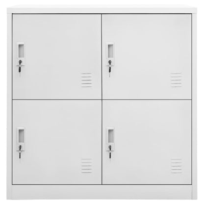 vidaXL Locker Cabinets 5 pcs Light Gray 35.4"x17.7"x36.4" Steel-2