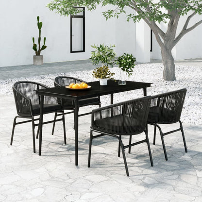 vidaXL Patio Dining Set Outdoor Garden Seat 3/5/7/9 Piece Multi Colors/Sizes-13