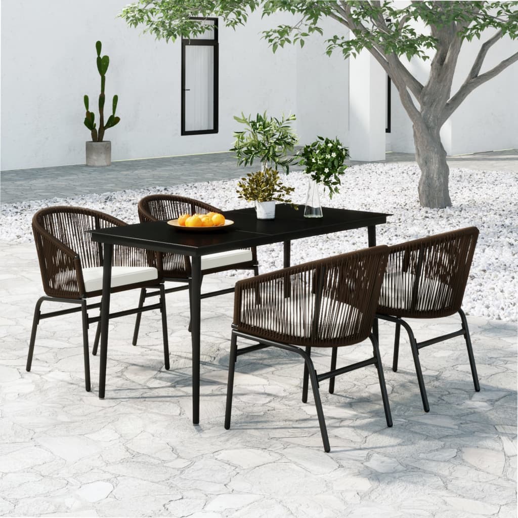vidaXL Patio Dining Set Outdoor Garden Seat 3/5/7/9 Piece Multi Colors/Sizes-21