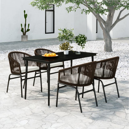 vidaXL Patio Dining Set Outdoor Garden Seat 3/5/7/9 Piece Multi Colors/Sizes-21