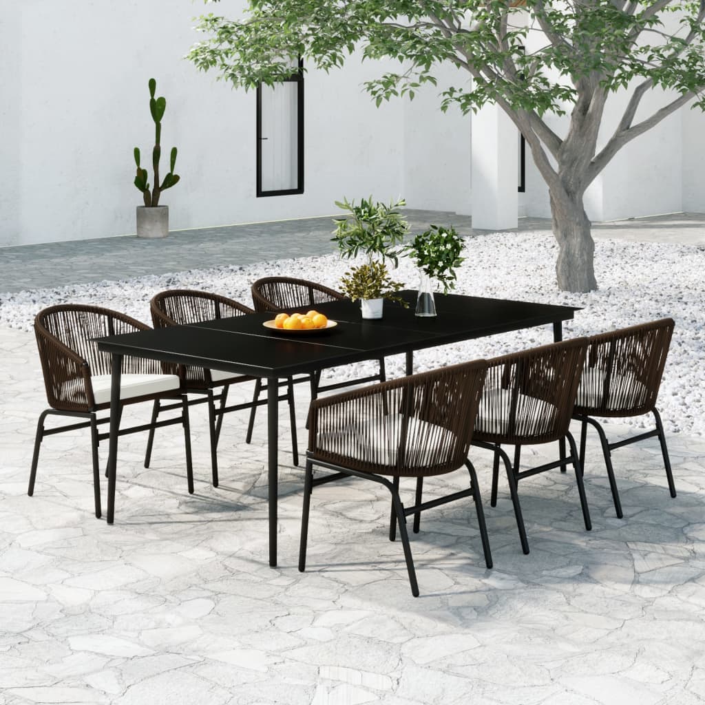vidaXL Patio Dining Set Outdoor Garden Seat 3/5/7/9 Piece Multi Colors/Sizes-17