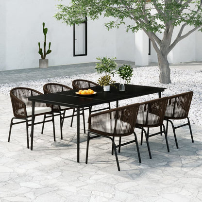 vidaXL Patio Dining Set Outdoor Garden Seat 3/5/7/9 Piece Multi Colors/Sizes-17