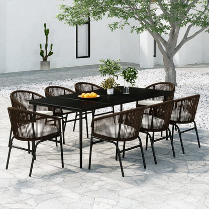 vidaXL Patio Dining Set Outdoor Garden Seat 3/5/7/9 Piece Multi Colors/Sizes-19