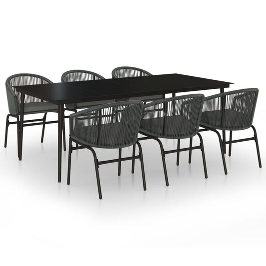 vidaXL Patio Dining Set Outdoor Garden Seat 3/5/7/9 Piece Multi Colors/Sizes-0