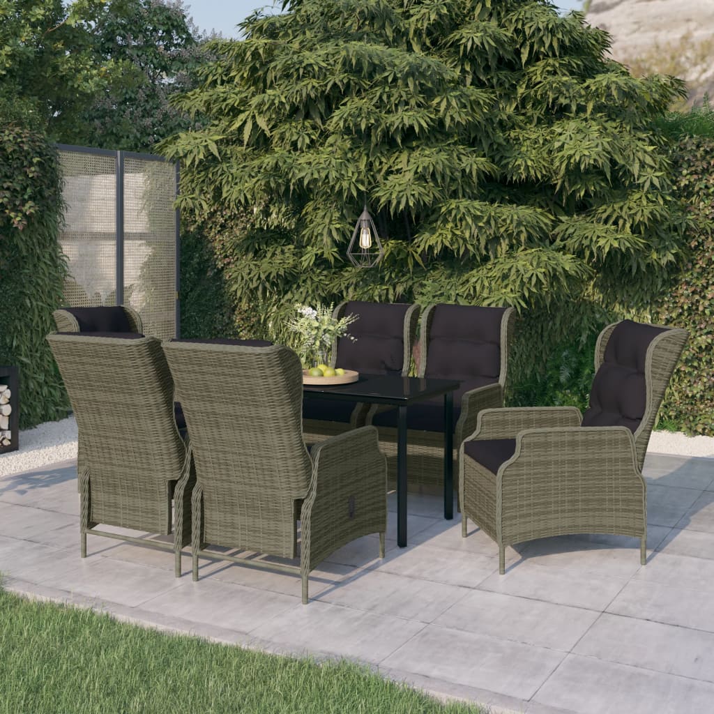 vidaXL Patio Dining Set Outdoor Dining Set Table and Chair Set for Garden-5